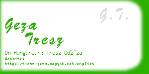 geza tresz business card